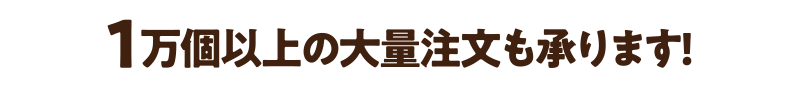 1万個以上の大量注文も承ります!